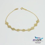 دستبند طلا - طرح گل هشت پر