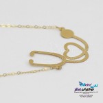 گردنبند طلا - طرح گوشی پزشکی