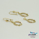 نیم ست طلا - آویز و گوشواره - طرح گل