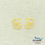 گوشواره طلا - طرح گربه