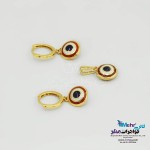 نیم ست طلا - آویز و گوشواره - طرح چشم نظر
