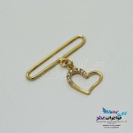 آویز ساعت طلا - طرح قلب
