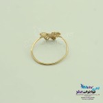 انگشتر طلا - طرح گل و پروانه