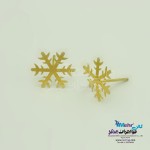 نیم ست طلا - آویز و گوشواره - طرح برف و انار