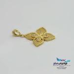 آویز طلا - طرح گل