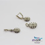 نیم ست طلا - آویز و گوشواره - طرح گل