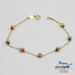 دستبند طلا - طرح گوی تراش