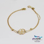 دستبند طلا - طرح شبدر 4 برگ