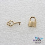 گوشواره طلا - طرح کلید و قفل