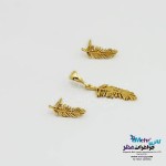 نیم ست طلا آویز و گوشواره - طرح برگ