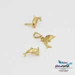 نیم ست طلا آویز و گوشواره - طرح دلفین
