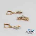 نیم ست طلا – آویز و گوشواره - طرح هندسی
