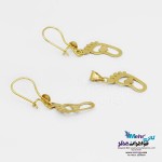 نیم ست طلا – آویز و گوشواره - طرح ردپا