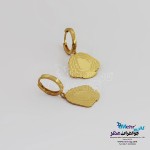 گوشواره گیره ای طلا - طرح گیسو