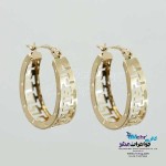 گوشواره حلقه ای طلا - طرح ورساچه