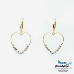 گوشواره گیره ای طلا - طرح قلب