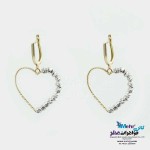 گوشواره گیره ای طلا - طرح قلب