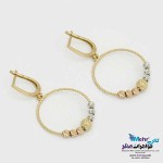 گوشواره گیره ای طلا - طرح هندسی
