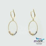 گوشواره گیره ای طلا - طرح هندسی
