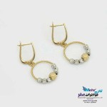 گوشواره گیره ای طلا - طرح هندسی