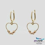 گوشواره گیره ای طلا - طرح قلب