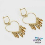 گوشواره گیره ای طلا - طرح قلب