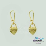 گوشواره گیره ای طلا - طرح قلب