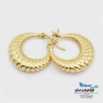 گوشواره گیره ای طلا - طرح صدفی