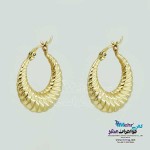 گوشواره گیره ای طلا - طرح صدفی