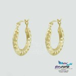 گوشواره گیره ای طلا - طرح چرخ دنده