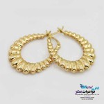 گوشواره گیره ای طلا - طرح صدفی
