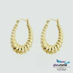 گوشواره گیره ای طلا - طرح صدفی