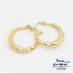گوشواره گیره ای طلا - طرح بامبو