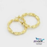 گوشواره گیره ای طلا - طرح ورساچه