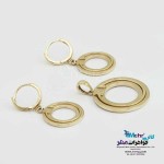 نیم ست طلا - آویز و گوشواره - طرح تیفانی