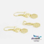 نیم ست طلا - آویز و گوشواره - طرح گل