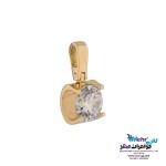 آویز طلا - طرح تک نگین