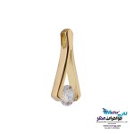 آویز طلا - طرح تک نگین