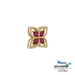 آویز طلا - طرح گل چهار برگ