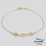 دستنبد طلا - طرح حلقه و گل