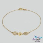 دستنبد طلا - طرح شبدر چهار پر و ستاره