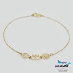 دستبند طلا - طرح حلقه و قلب