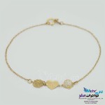 دستبند طلا - طرح قلب و صدف