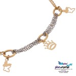 دستبند طلا - طرح پروانه و تاج