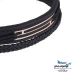 دسبند طلا و چرم - طرح هندسی
