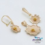 نیم ست طلا - طرح گل