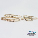 گوشواره حلقه ای طلا - طرح گوی تراش