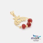 آویز طلا - طرح انار و پروانه