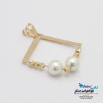 آویز طلا - طرح لوزی