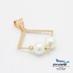 آویز طلا - طرح لوزی